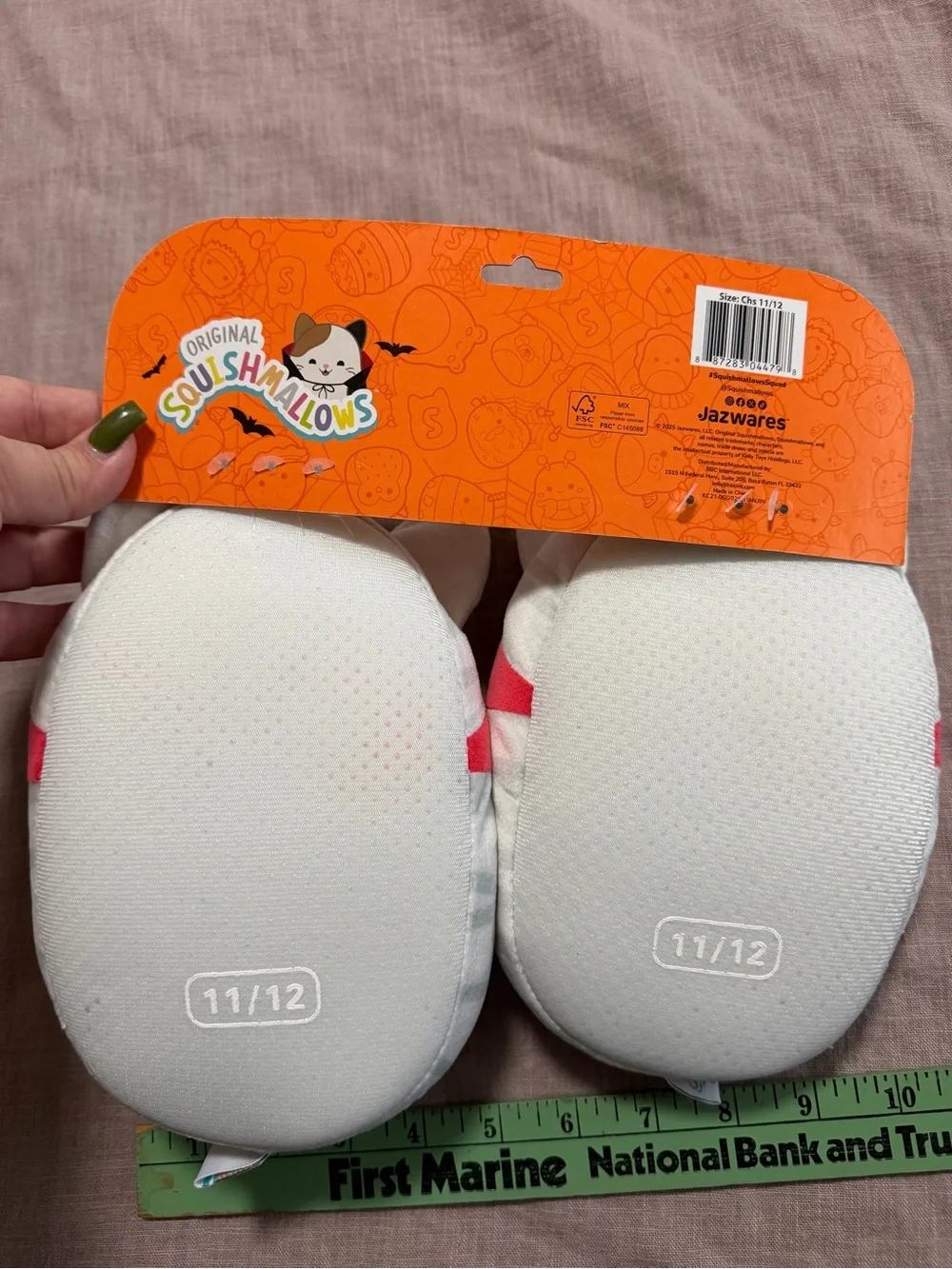 NWT Squishmallows Fifi the Fox Halloween Slippers Kids Size 11/12 Squishmallow